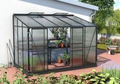 Vitavia Gewächshaus Osiris 6500 190 X 317 Cm Schwarz 4 Mm Hohlkammerplatten