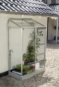 Vitavia Anlehngewächshaus Styx 900 65 X 130 Cm Aluminium 3 Mm Sicherheitsglas