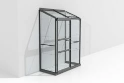 Vitavia Anlehngewächshaus Styx 900 65 X 130 Cm Schwarz 3 Mm Sicherheitsglas