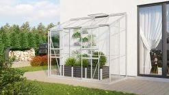 Vitavia Anlehngewächshaus Styx 3300 128 X 254 Cm Aluminium 3 Mm Sicherheitsglas