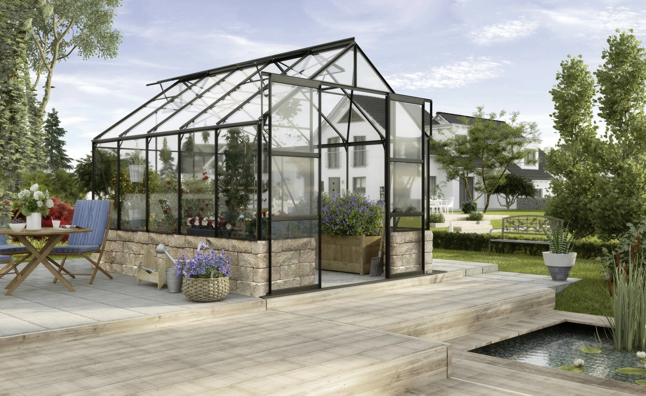 Vitavia Gewächshaus Cassandra 8300 257 X 324 Cm Schwarz 3 Mm Sicherheitsglas Inkl. Sockel Sandstein 3 Vitavia Gewächshaus Cassandra 8300 257 X 324 Cm Schwarz 3 Mm Sicherheitsglas Inkl. Sockel Sandstein