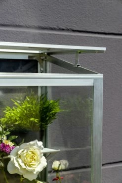 Vitavia Balkongewächshaus Stad 350 43 X 81 Cm Aluminium 3 Mm Sicherheitsglas Inkl. Stahlfundament