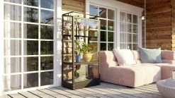 Vitavia Balkongewächshaus Stad 350 43 X 81 Cm Schwarz 3 Mm Sicherheitsglas Inkl. Stahlfundament