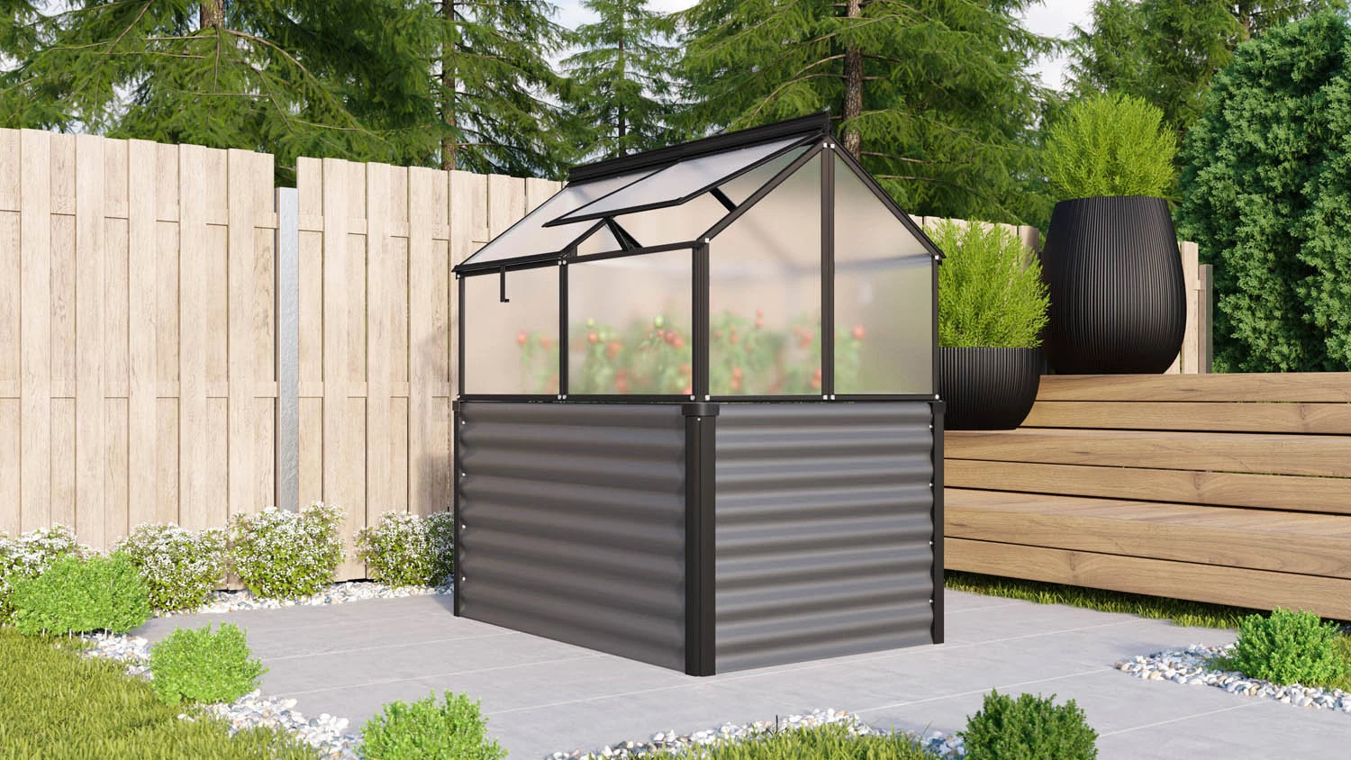 Vitavia Hochfrühbeet Paris 83,1 X 119 X 71,9 Cm Schwarz 4 Mm Hohlkammerplatten 3 Vitavia Hochfrühbeet Paris 83,1 X 119 X 71,9 Cm Schwarz 4 Mm Hohlkammerplatten