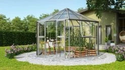 Vitavia Gewächshaus Pi 9000 383 X 333 Cm Aluminium 3 Mm Sicherheitsglas