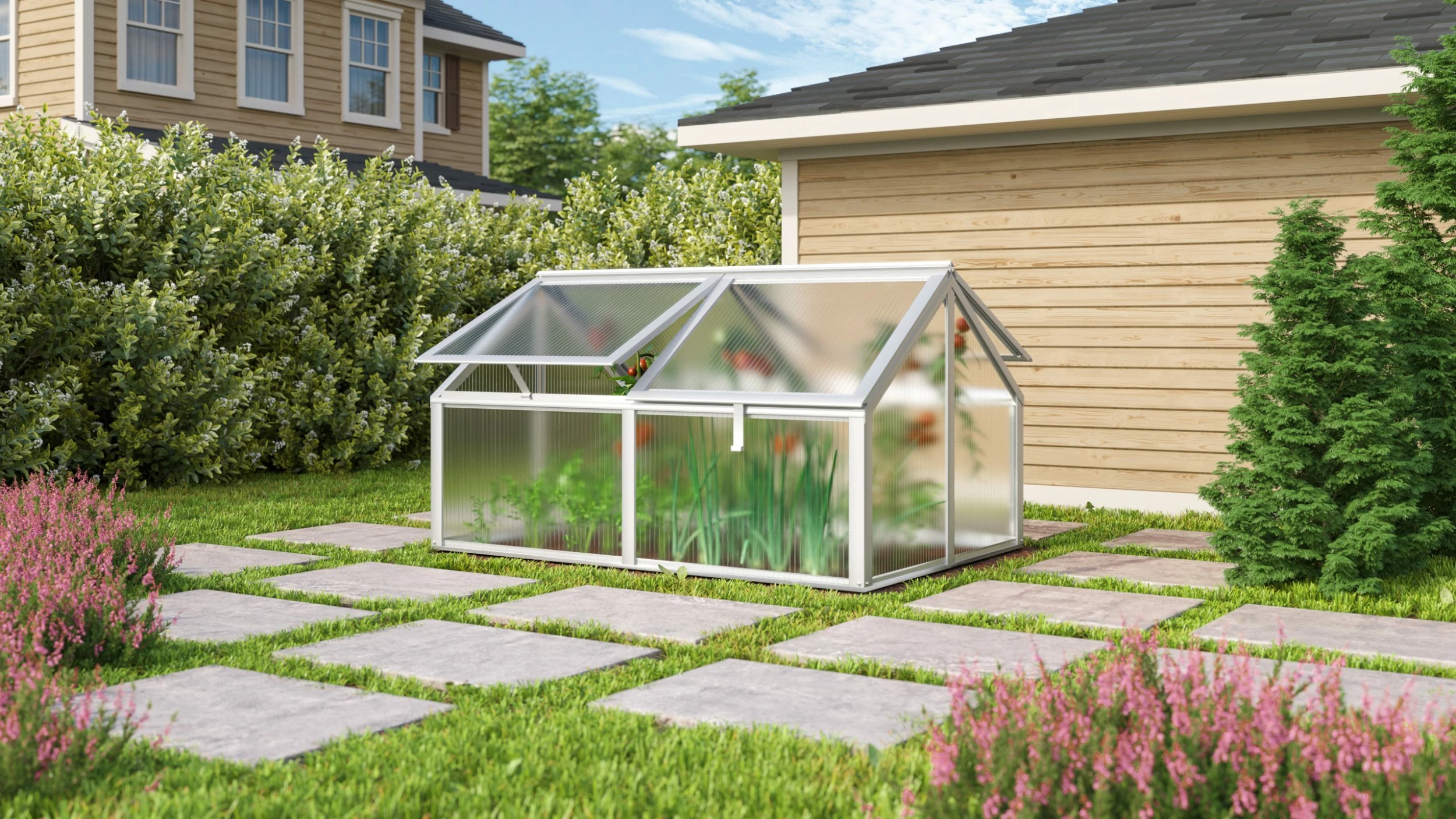 Vitavia Hochfrühbeet Zola 89 X 124 X 71 Cm 4 Mm Hohlkammerplatten Aluminium 3 Vitavia Hochfrühbeet Zola 89 X 124 X 71 Cm 4 Mm Hohlkammerplatten Aluminium