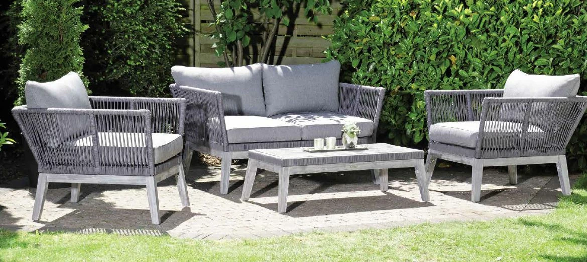 Sunny Smart Lounge-Set Delta Grau, Inkl. Kissen, Inkl. Tisch 3 Sunny Smart Lounge-Set Delta Grau, Inkl. Kissen, Inkl. Tisch