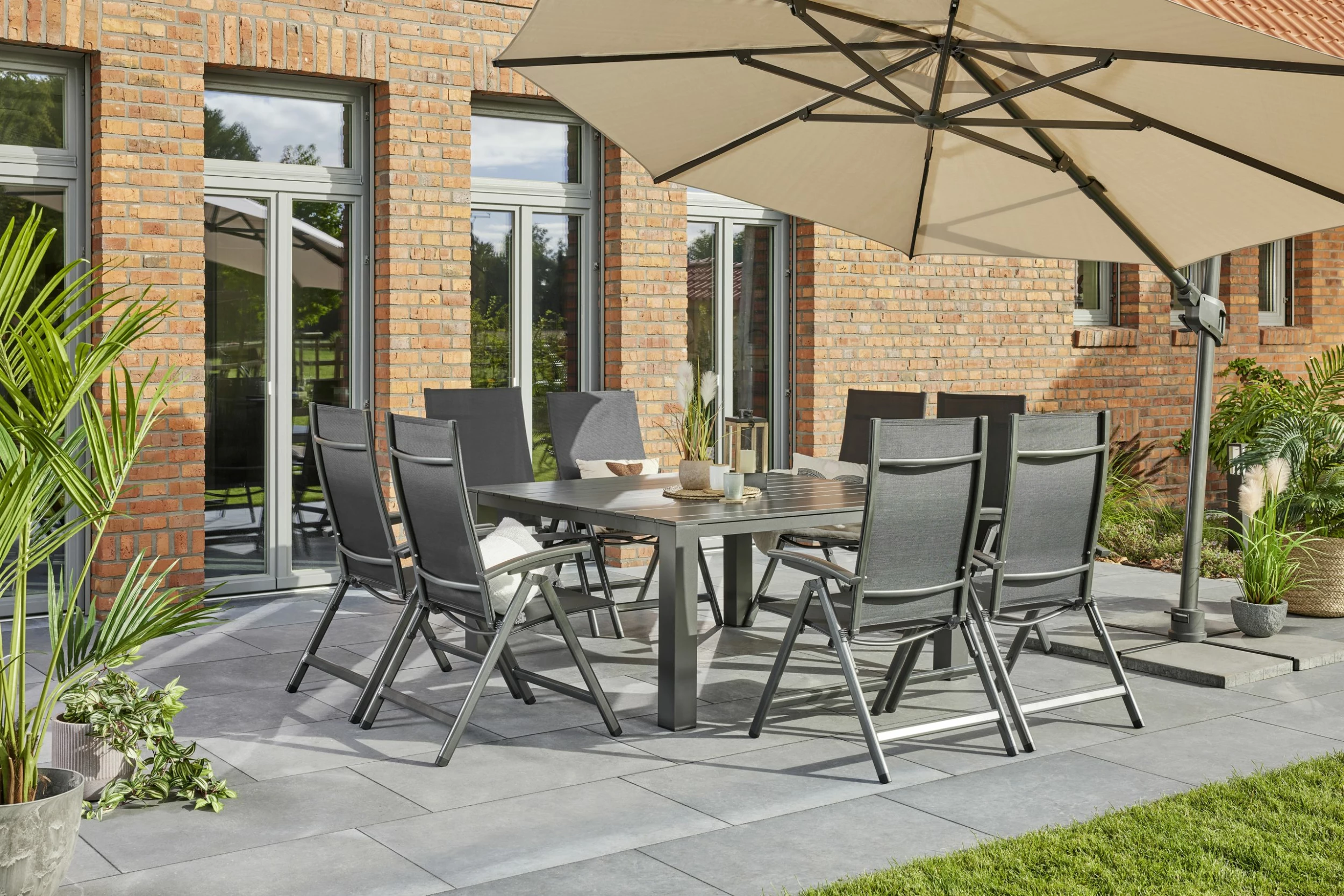 Primaster Aluminiumtisch Marseille 152 X 152 X 74,5 Cm 7 Primaster Aluminiumtisch Marseille 152 X 152 X 74,5 Cm – Bild 5