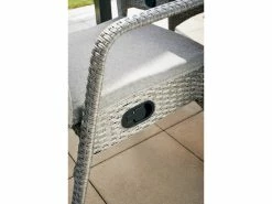 TrendLine Gartenmöbel-Set Linz+Pero Tisch + 6 Stufenlos Verstellbare Sessel