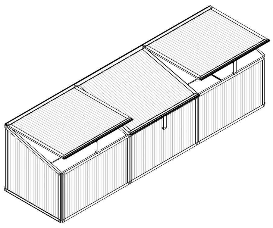 Vitavia Frühbeet Gaia 3X 53 X 180 Cm Inkl. 3 Dachfenstern 4 Vitavia Frühbeet Gaia 3X 53 X 180 Cm Inkl. 3 Dachfenstern – Bild 2