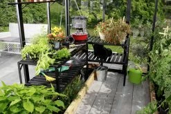 Vitavia Alutisch 121 X 54 X 76 Cm Schwarz 2 Ablagen