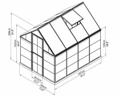 Palram Canopia Gewächshaus Hybrid 6X8 Silber 185 X 247 X 208 Cm -KitchenAid Sales 7290103110697 1