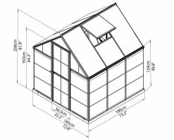 Palram Canopia Gewächshaus Hybrid 6X6 Silber 185 X 186 X 208 Cm 10 Palram Canopia Gewächshaus Hybrid 6X6 Silber 185 X 186 X 208 Cm -KitchenAid Sales 7290103110789 1