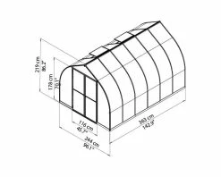 Palram Canopia Gewächshaus Bella 8X12 244 X 363 X 219 Cm -KitchenAid Sales 7290108132618 1