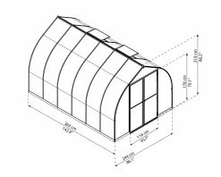 Palram Canopia Gewächshaus Bella 8X12 244 X 363 X 219 Cm -KitchenAid Sales 7290108132618 2132500