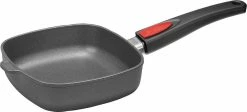 Woll Induktion Line Gusspfanne Viereckig 28x28 Cm 6,5 Cm Hoch Mit Abnehmbarem Stiel