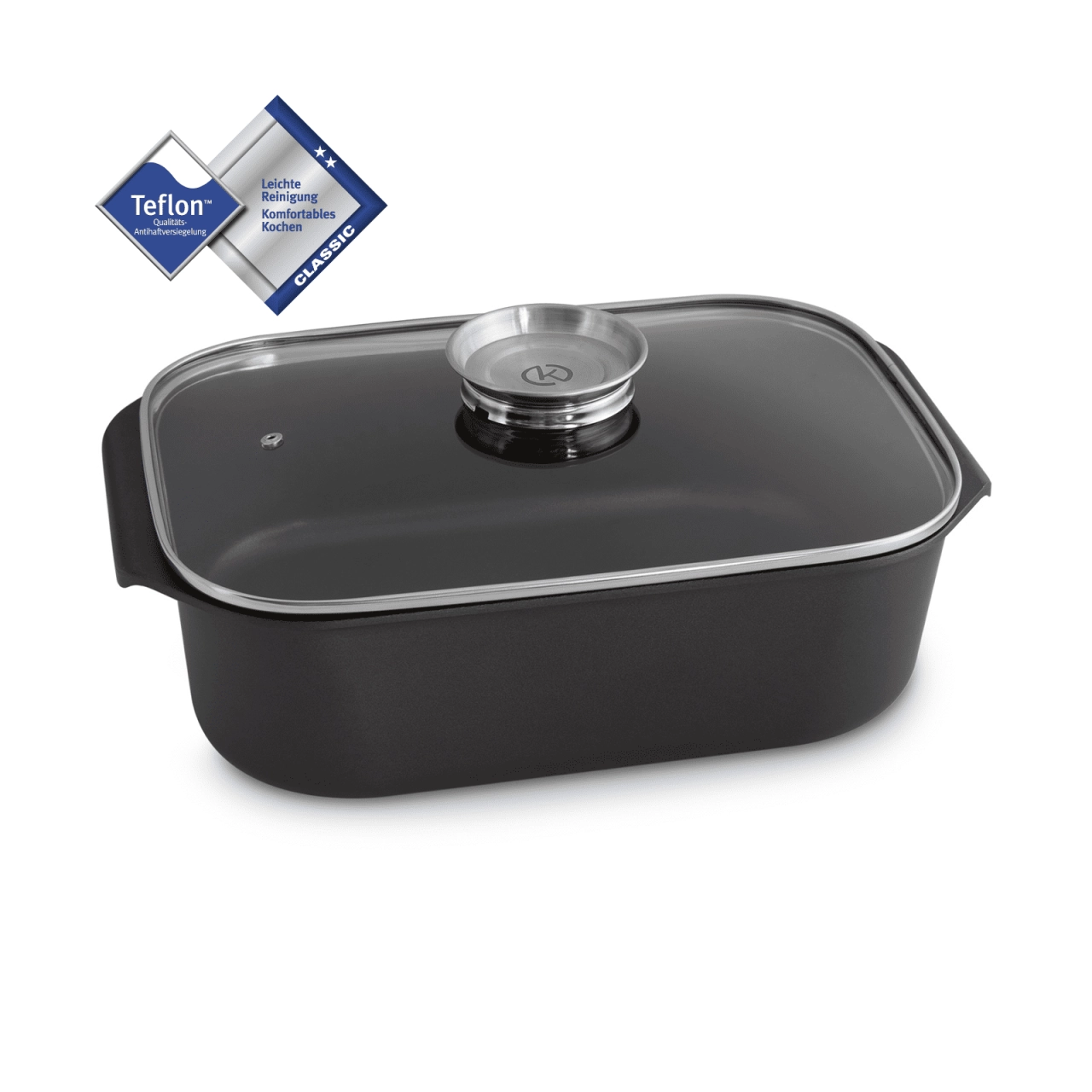 Kitchen Crew Aluguss Bräter Mit Glasdeckel 3 Kitchen Crew Aluguss Bräter Mit Glasdeckel