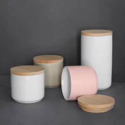 Springlane Keramik Vorratsdose — Klein -KitchenAid Sales 943265 SPLK Keramik Vorratsdose mit Holzdeckel sweet scandi 10 1 x 9 3 cm weiss 05 1280x1280