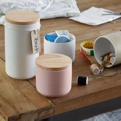 Springlane Keramik Vorratsdose — Klein -KitchenAid Sales 943265 SPLK Keramik Vorratsdose mit Holzdeckel sweet scandi 10 1 x 9 3 cm weiss 06 1280x1280