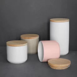 Springlane Keramik Vorratsdose — Groß -KitchenAid Sales 943266 SPLK Keramik Vorratsdose mit Holzdeckel sweet scandi 10 1 x 18 3 cm weiss 05 1280x1280