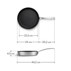 KitchenAid Sales -KitchenAid Sales 943438 Edelstahlpfanne 24cm Freisteller Masse 1280x1280