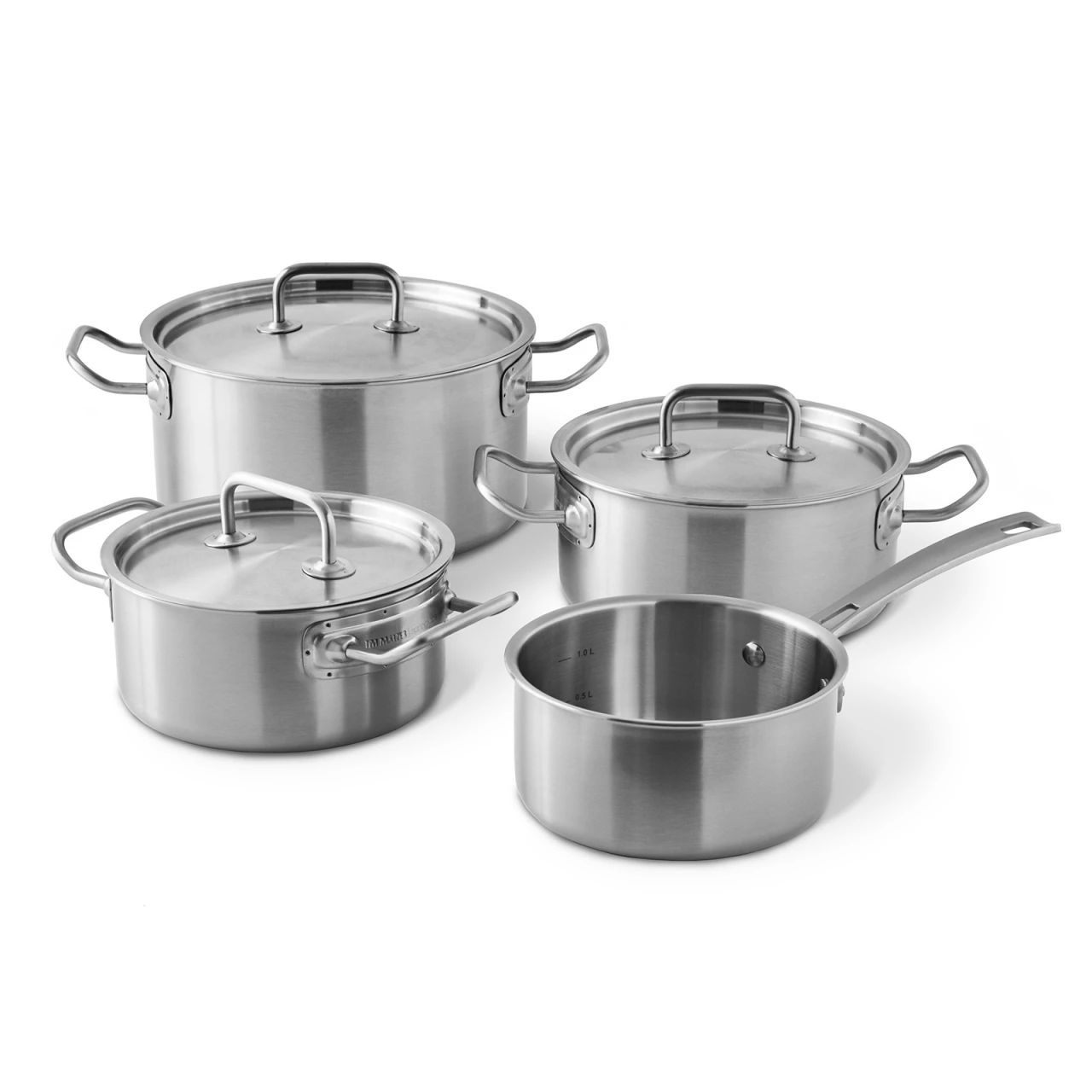 TimMälzer Tims Edelstahl Topfset 4-tlg. Inkl. Edelstahl Bratpfanne 24 Cm 4 TimMälzer Tims Edelstahl Topfset 4-tlg. Inkl. Edelstahl Bratpfanne 24 Cm – Bild 2