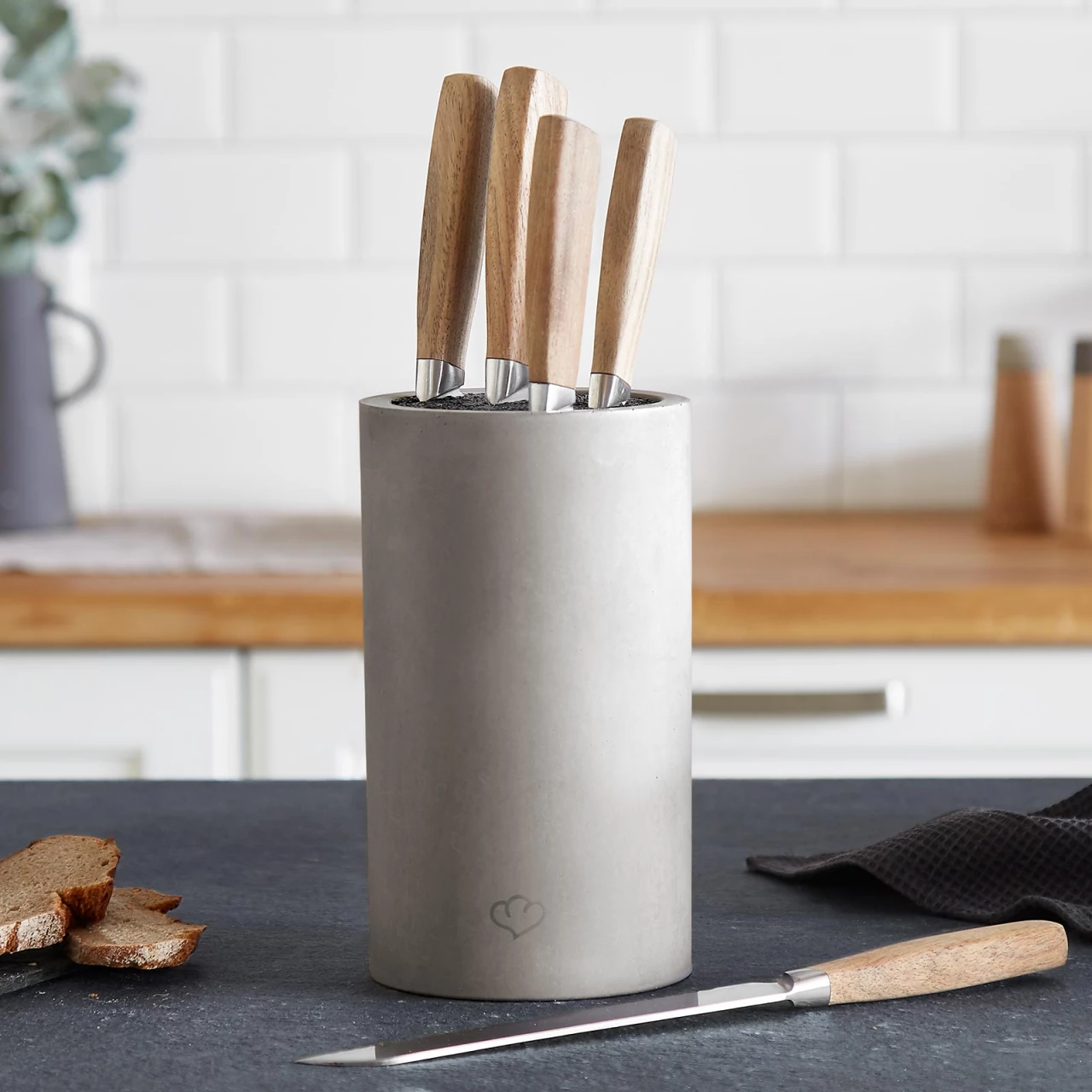 Springlane Beton Messerblock — 6-tlg. 4 Springlane Beton Messerblock — 6-tlg. – Bild 2