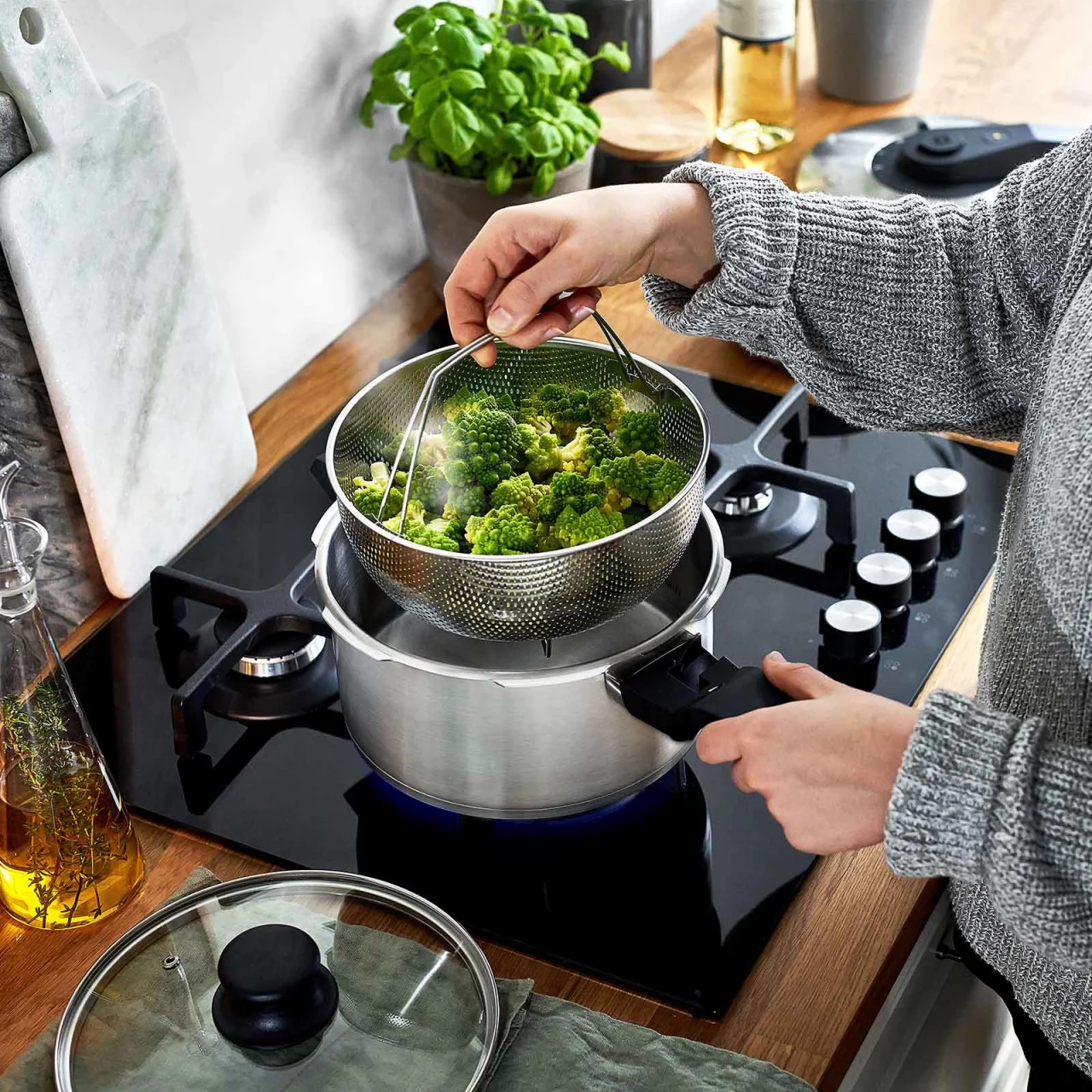 Springlane Edelstahl Dampfgarer Einsatz 20cm 5 Springlane Edelstahl Dampfgarer Einsatz 20cm – Bild 3