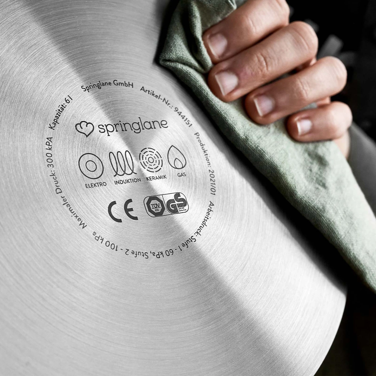 Springlane Edelstahl Schnellkochtopf — 2er-Set Inkl. Dampfgarer Und Glasdeckel 7 Springlane Edelstahl Schnellkochtopf — 2er-Set Inkl. Dampfgarer Und Glasdeckel – Bild 5