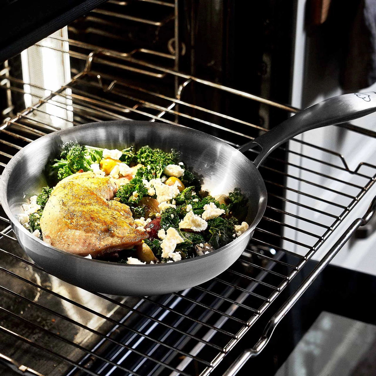 Springlane Edelstahl Bratpfanne — 24cm Mit Glasdeckel 9 Springlane Edelstahl Bratpfanne — 24cm Mit Glasdeckel – Bild 7