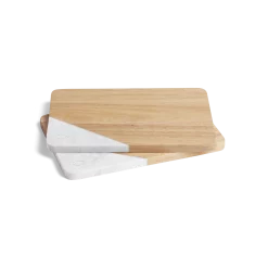 Springlane Frühstücksbrettchen 2er-Set Holz & Marmor