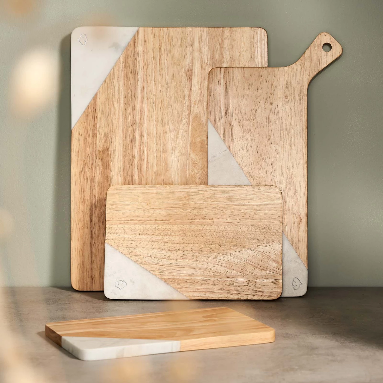 Springlane Frühstücksbrettchen 2er-Set Holz & Marmor 6 Springlane Frühstücksbrettchen 2er-Set Holz & Marmor – Bild 4