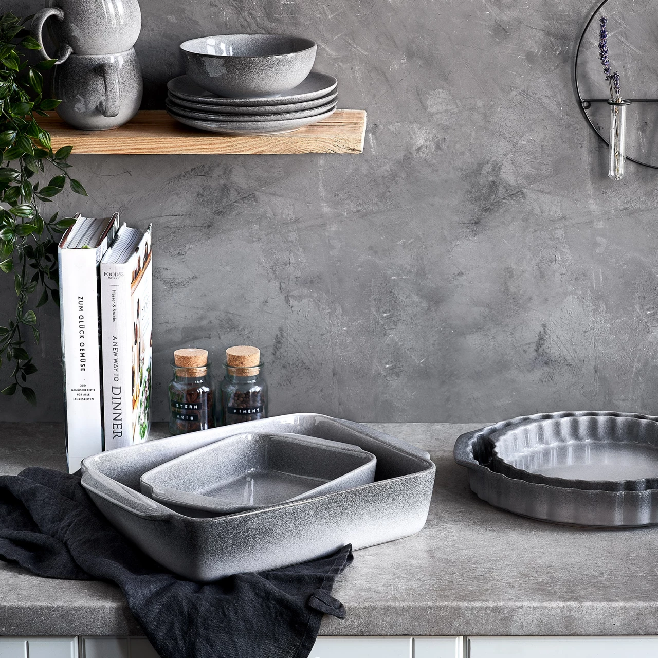 Springlane Keramik Tarteform Misty Cliff — 28 Cm 7 Springlane Keramik Tarteform Misty Cliff — 28 Cm – Bild 5